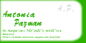 antonia pazman business card